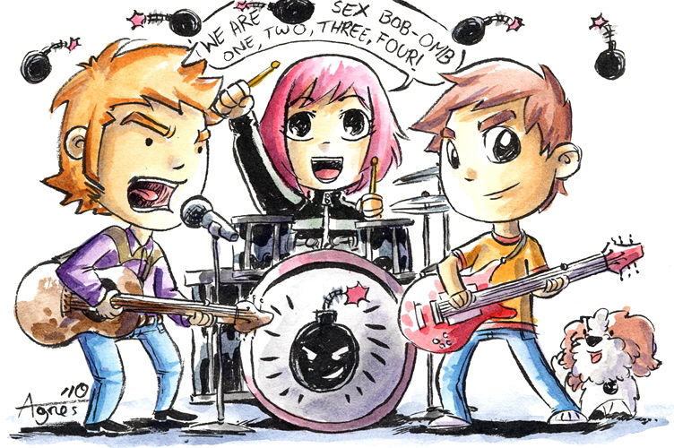 Scott Pilgrim And Sex Bob Omb By Agnes Garbowska In Edward Gulanes